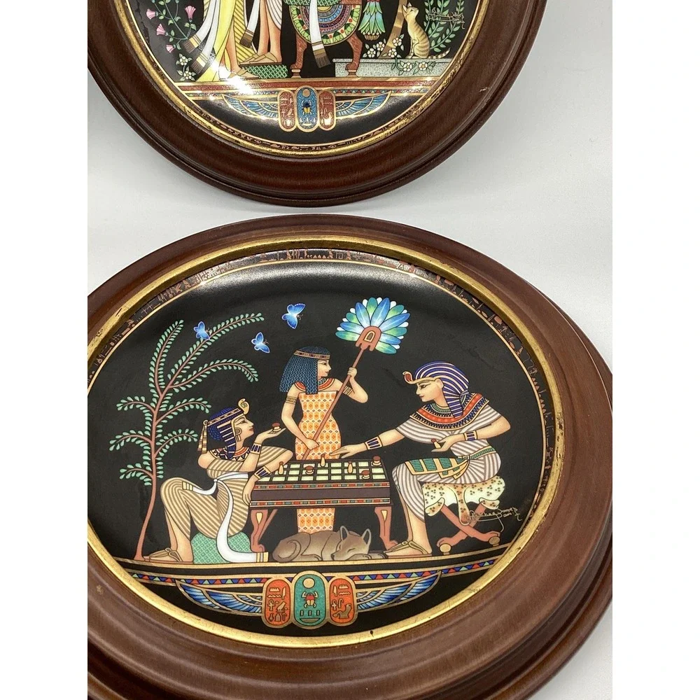 Tutankhamun Collector Plates,‎ Osiris Egyptian Porcelain Set of 5 (TBL-1013)